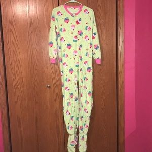 Green footie pajamas